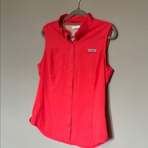 Columbia Coral Button Down Shirt Top
